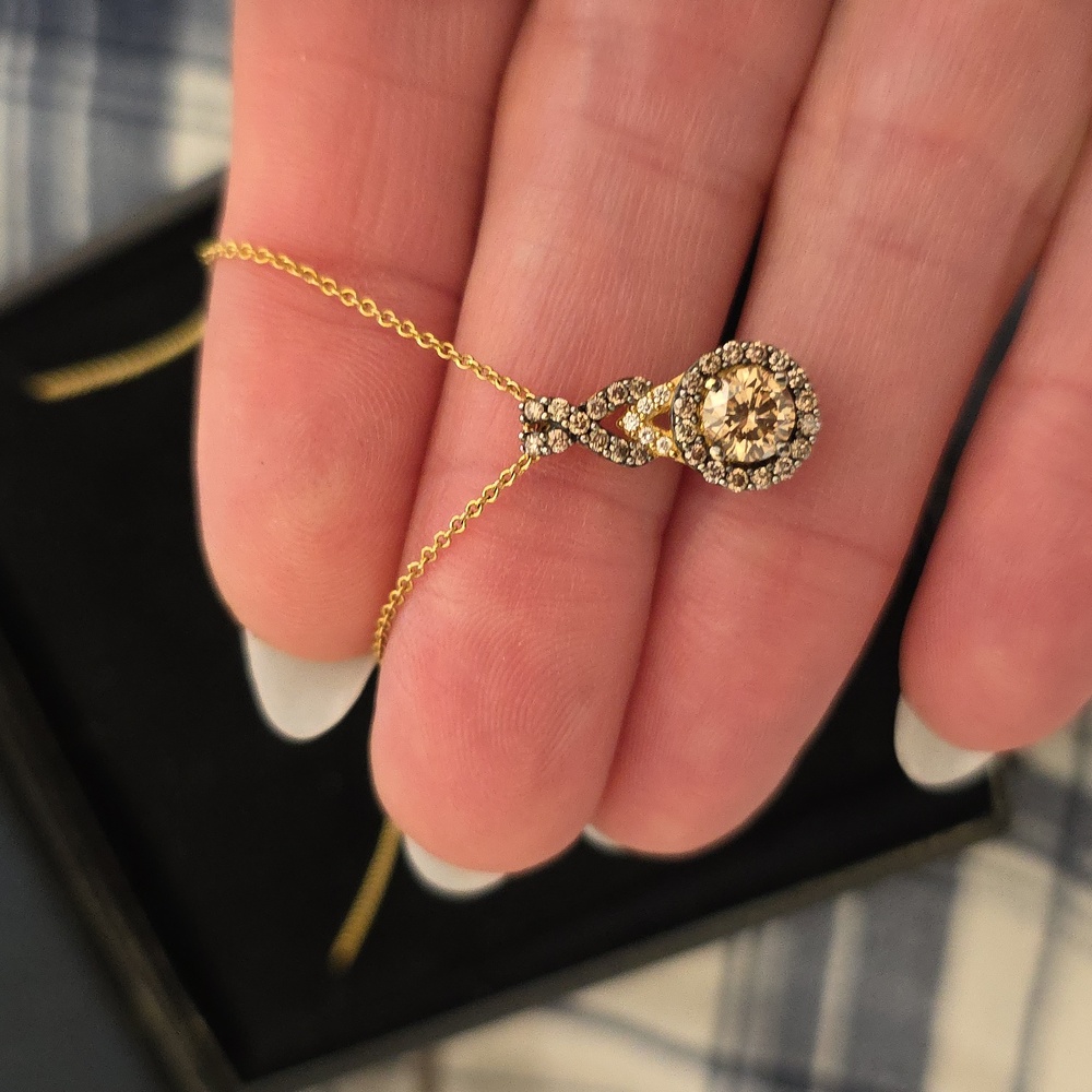 💞Le Vian 14K Dimond Pendant w Chocolate Diamonds - Picture 4 of 16